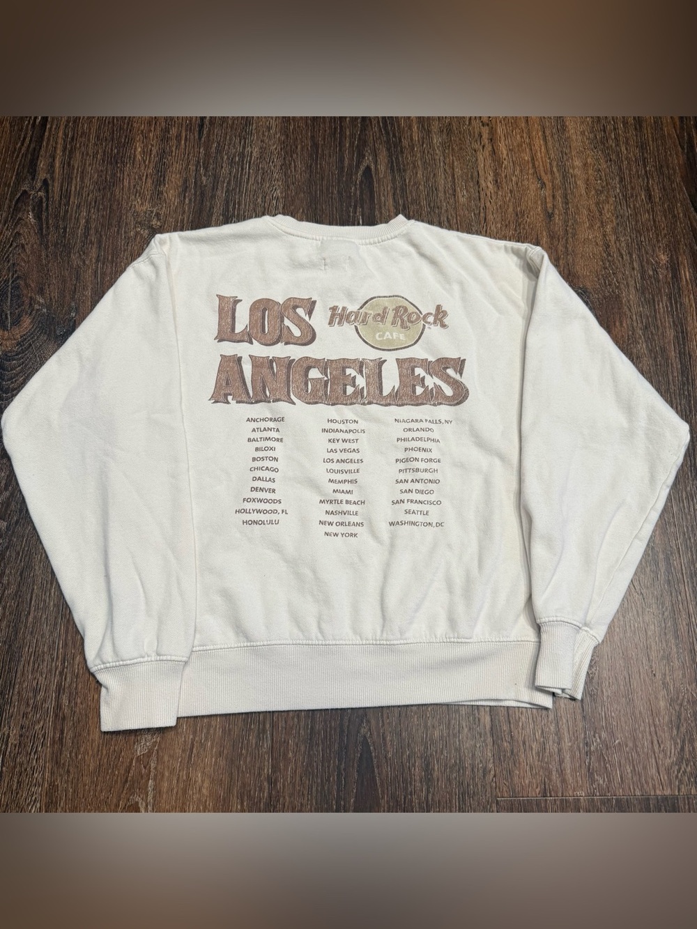 Hard Rock Cafe Los Angeles Lineup Y2K Women’s Graphic Sweatshirt Sz.XS